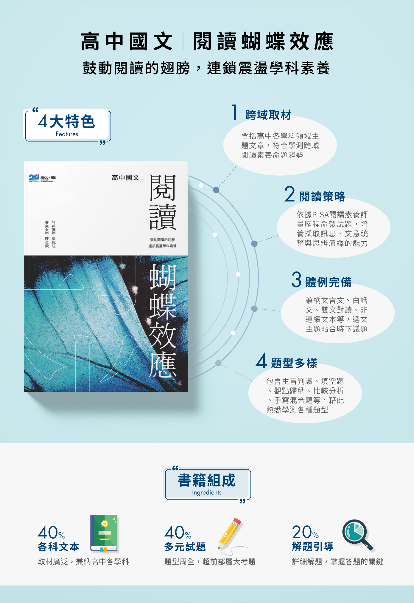 高中國文閱讀蝴蝶效應 晟景網路書店visionbook